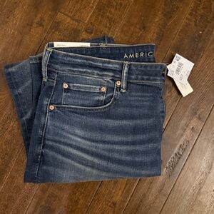 American Eagle Outfitters Men's Dark Blue Bootcut Jeans